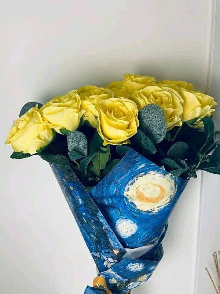 this van gogh themed bouquet.