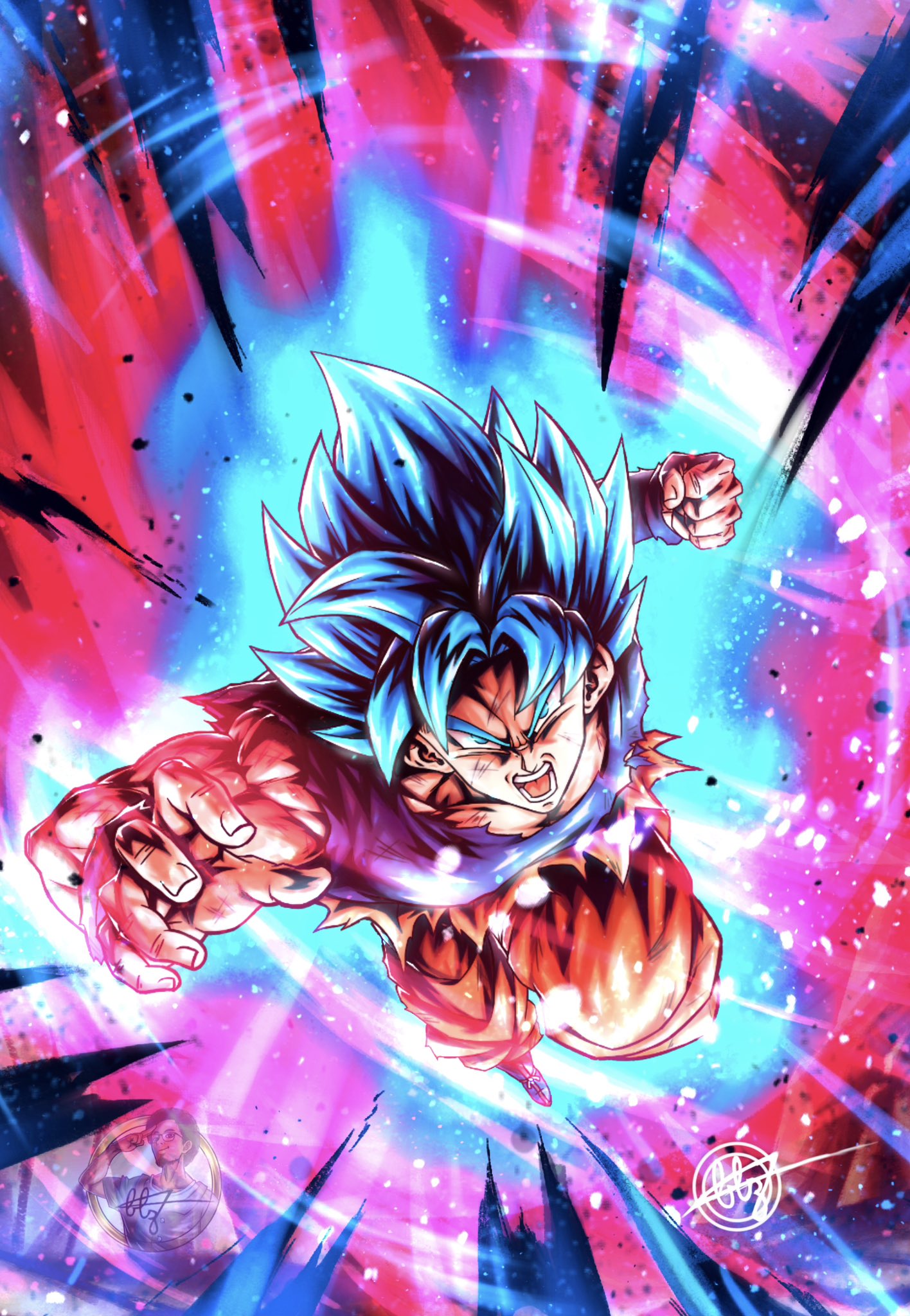 BLZ on X: Super Saiyan Blue Kaioken Goku & Super Saiyan Blue Evolved  Vegeta Full art coming soon. Hope you like it. Feel free to share.  #DBLegends  / X