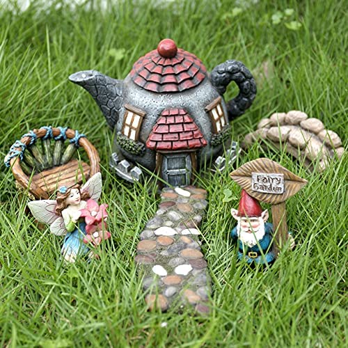CheasyLtd's tweet photo. Fairy Garden Gnome Accessories Kit – Hand Painted Miniature Teapot Fairy House Figurine Set of 6 pcs, Indoor &amp; Outdoor Holiday Ornaments Gifts for Mom Girls Boys Adults, Yard Lawn Decor – Cheasy Ltd. https://t.co/FtXffmS7oo https://t.co/sC0AC3sQHZ