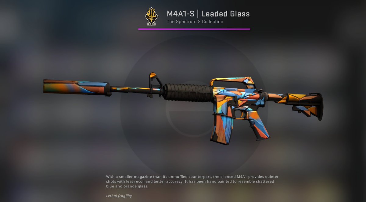 Take a chance to win this FN M4A1-S | Leaded Glass 

1. Follow me on twitter, tag 2 friends and RT
2. Follow my youtube channel: youtube.com/@csdropcode, (screenshot proof)

The Winner will be drawn 3rd November

Good luck!

#CSGO 
#CSGOGiveaway 
#ggdrop
#Giveaway 
#skinsgiveaway
