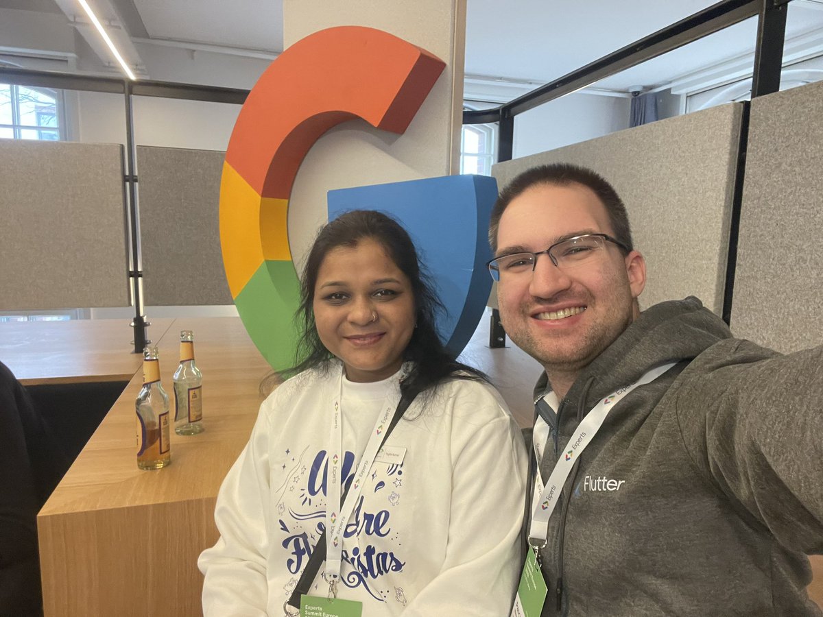 YogitaKumar05's tweet photo. With one and only @passsy 🎉🥳😊at #ExpertsSummit #GoogleDevEurope https://t.co/HRtgEmWk02