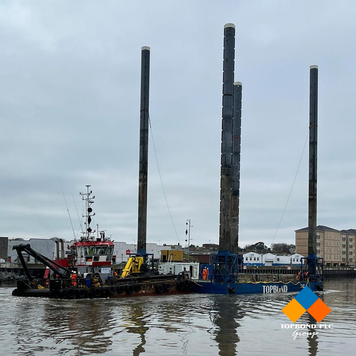 Another successful mobilisation of Topbond's 250 ton Jack-Up Barge from Tilbury to Great Yarmouth, utilising a tight but superb weather window. Our client will be using Topjack to undertake repairs to an existing sheet pile wall.

Thanks to all involved for a professional passage