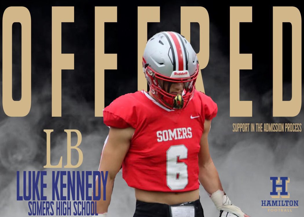 Luke Kennedy (@luke_kennedy6) on Twitter photo Beyond grateful to receive an offer of support through the admissions process at <a href="/HamCollFootball/">Hamilton College Football</a>! <a href="/SomersFootball/">Somers Football</a> <a href="/FitnessBarn/">The Fitness Barn</a> Beyond grateful to receive an offer of support through the admissions process at <a href="/HamCollFootball/">Hamilton College Football</a>! <a href="/SomersFootball/">Somers Football</a> <a href="/FitnessBarn/">The Fitness Barn</a>
