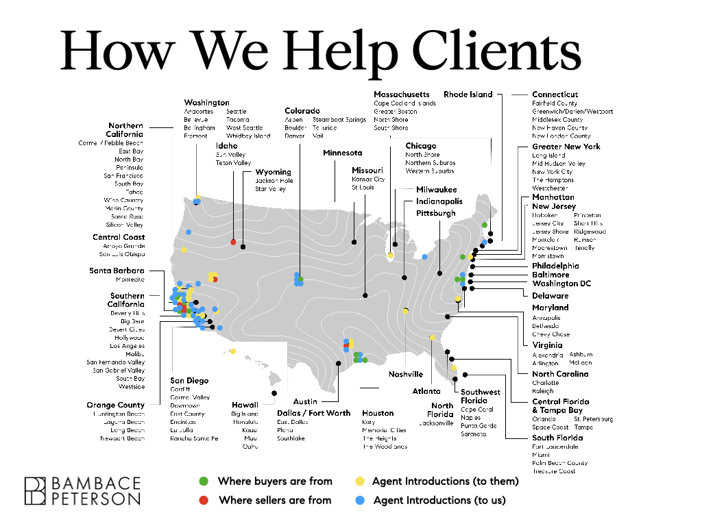 Here is a look at the network of how we are helping clients across the country. Thank you to all of our partners and colleagues across the country. ow.ly/Vufa50MChO7

#compass
#pebblebeach
#carmel
#realestate
#compassrealestate
#compasscalifornia