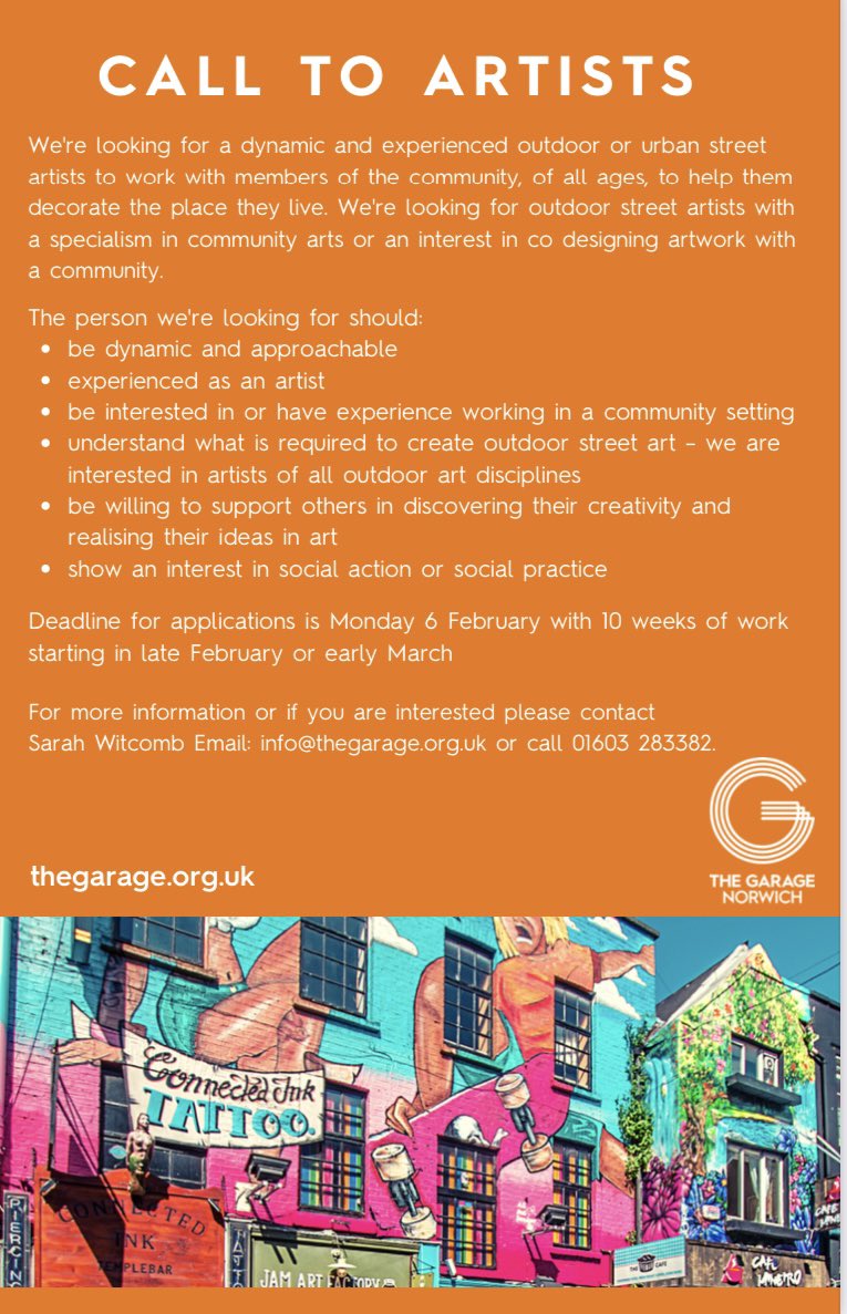 Norfolklearn's tweet photo. 🌿 Our friends @_TheGarage are looking for an engaging &amp; dynamic artist to work with the community in the Jenny Lind area of #Norwich for 10 weeks to develop some co designed outdoor art. https://t.co/KA6kNL0frf