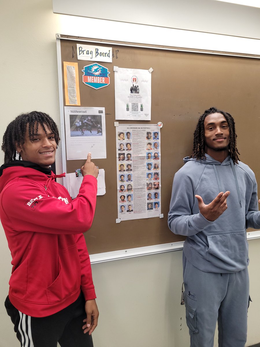 SportsLitMsJ1's tweet photo. Here's two of my five All-Broward 4M 3M Football players--@6Takemdeep and Jordan Jean-- @RogerR_72 Collin Hurst, and @justin_tedim are listed, too! Congratulations, everyone! https://t.co/gYHWDDAF0q