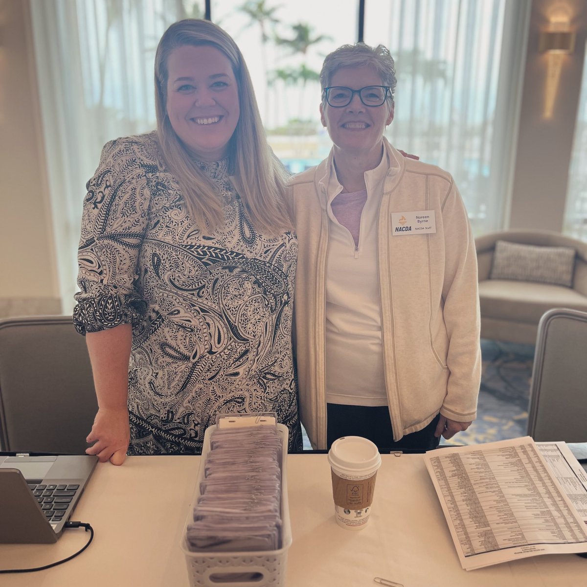NACDA's tweet image. Registration is officially open! Come see @KaraDitzel &amp;amp; #Noreen in the lobby to pick up your badge and agenda 🙌#MidWinter23 
@StraubMitch WYA? 👋
