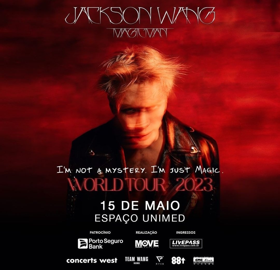 npomvtt's tweet photo. 🚨 AGORA ESTA MAIS QUE CONFIRMADO! Jackson Wang (GOT7) virá ao Brasil no dia 15 de maio com sua world tour "MAGICMAN". O show será realizado em São Paulo, no Espaço Unimed. https://t.co/Aif8ZkMaO7