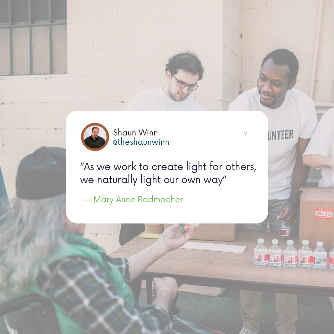 ShaunWinn's tweet photo. 🚶 As we go about our daily lives, it's easy to get caught up in our own journey. But when we take the time to reach out and help others, the warmth of compassion and empathy shines back on us 🌎 ��

#nonprofitsofinstagram #nonprofittips #nonprofitmarketing #nonprofitleader https://t.co/Bu48L5HeRy
