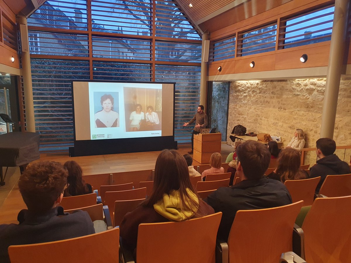 At @QueensCollegeOx, <a href="/SmajoBeso/">Smajo Bešo OBE</a> speaks for #HMD2023

"The easiest thing for my mum to do in that moment would have been to tell us to direct all of our anger to all Croats. But.. she said the best way to resist those who were trying to kill us was not to become hateful like them"