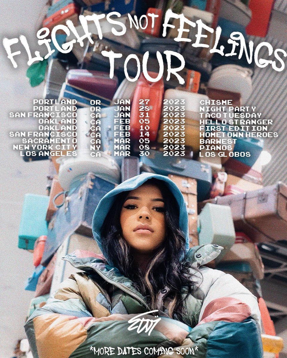 FLIGHTS NOT FEELINGS TOUR 2023 ✈️ 
SEE YALL SOON 🌎

✈️🙅🏻‍♀️💟