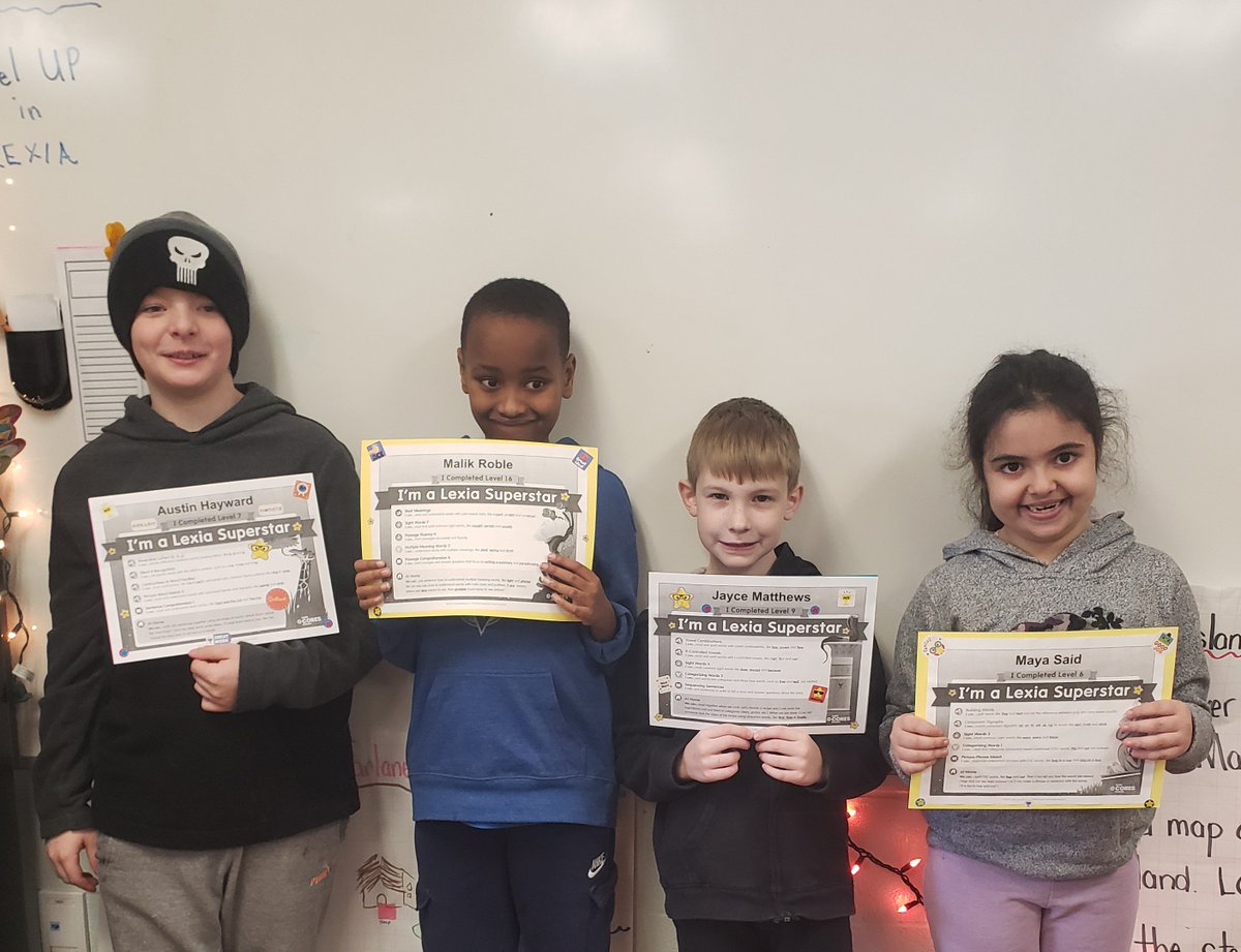 Donika McFarlane (@donikamcfarlane) on Twitter photo Reaching for the 🌟 🌟! Congratulations to these RISE students on their Lexia accomplishments.
#lexia #superstars
<a href="/GlenwoodGriffin/">Glenwood Griffins</a> <a href="/teach_terri/">Terri Barrette</a> <a href="/MsAuthier/">J.Authier</a> Reaching for the 🌟 🌟! Congratulations to these RISE students on their Lexia accomplishments.
#lexia #superstars
<a href="/GlenwoodGriffin/">Glenwood Griffins</a> <a href="/teach_terri/">Terri Barrette</a> <a href="/MsAuthier/">J.Authier</a>