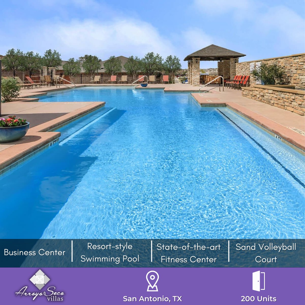 TAM_Residential's tweet photo. Arroyo Seco Villas is located in a quaint residential neighborhood in the San Antonio market along the SWP Nature Trailhead. Featuring 1 &amp; 2 bedroom floorplans with nature views and amazing outdoor spaces makes relaxation a reality for our residents.
#ManagedbyTAM #TAMResidential https://t.co/gg9Agpfk5m