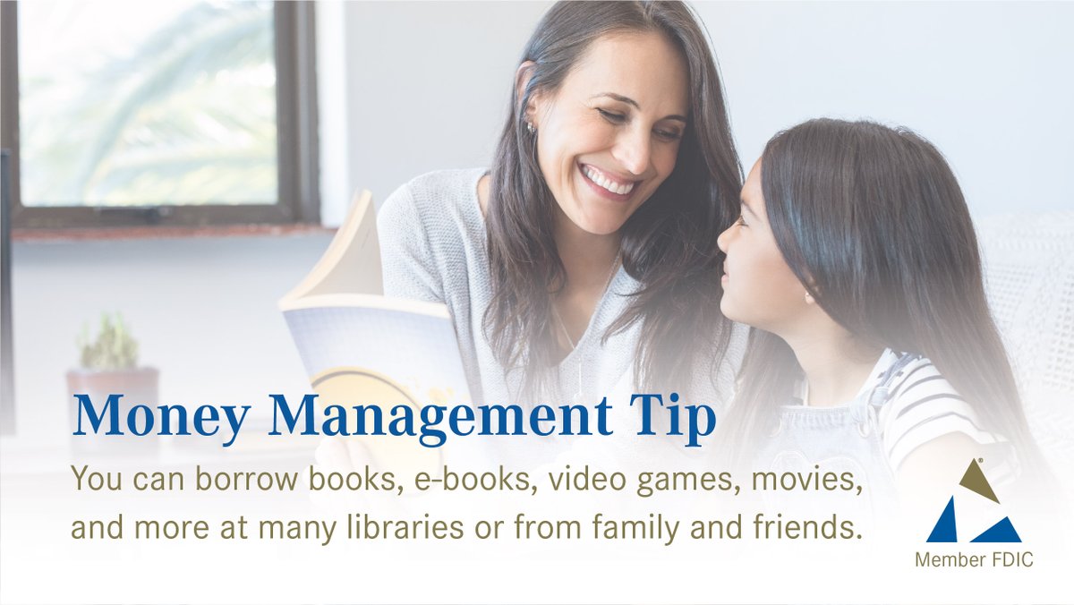 FirstCapBankTx's tweet image. A small way you can start saving more is by making small changes to your lifestyle that you may have not thought about already. One simple tip is to start borrowing items more rather than buying them.