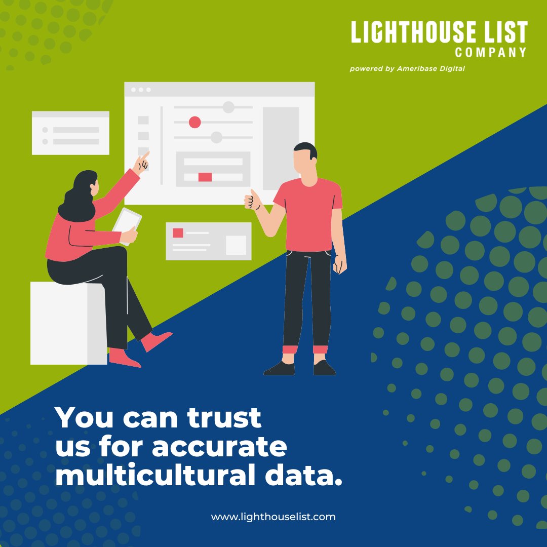 🤔 Does your next marketing campaign rely on multicultural data? With Lighthouse List, you can get accurate multicultural data. We also provide data for email, social media, mobile, CTV and other digital marketing efforts.

💡 Learn more: bit.ly/3Y0Axsx

#targetaudie ...