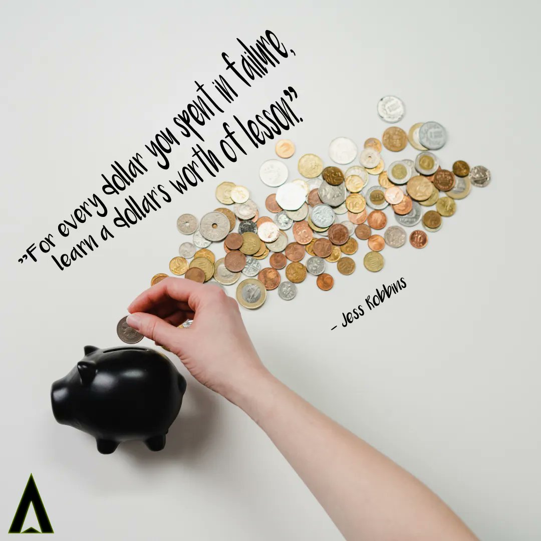 wizardzcapetown's tweet photo. 'For every dollar you spent in failure, learn a dollar's worth of lesson.' 
~~ Jess Robbins

#weekendwisdom https://t.co/0OznbND8ui
