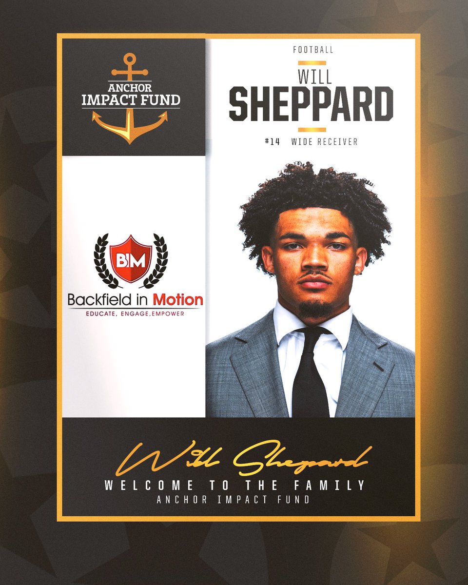 AnchorImpact's tweet image. Join us in welcoming @willshep20, one of the nation's top wide receivers, as the first member of the Anchor Impact Fund family.

We're excited for his partnership with @BIMNash. 

#AnchorImpact ⚓️ #VandyNIL