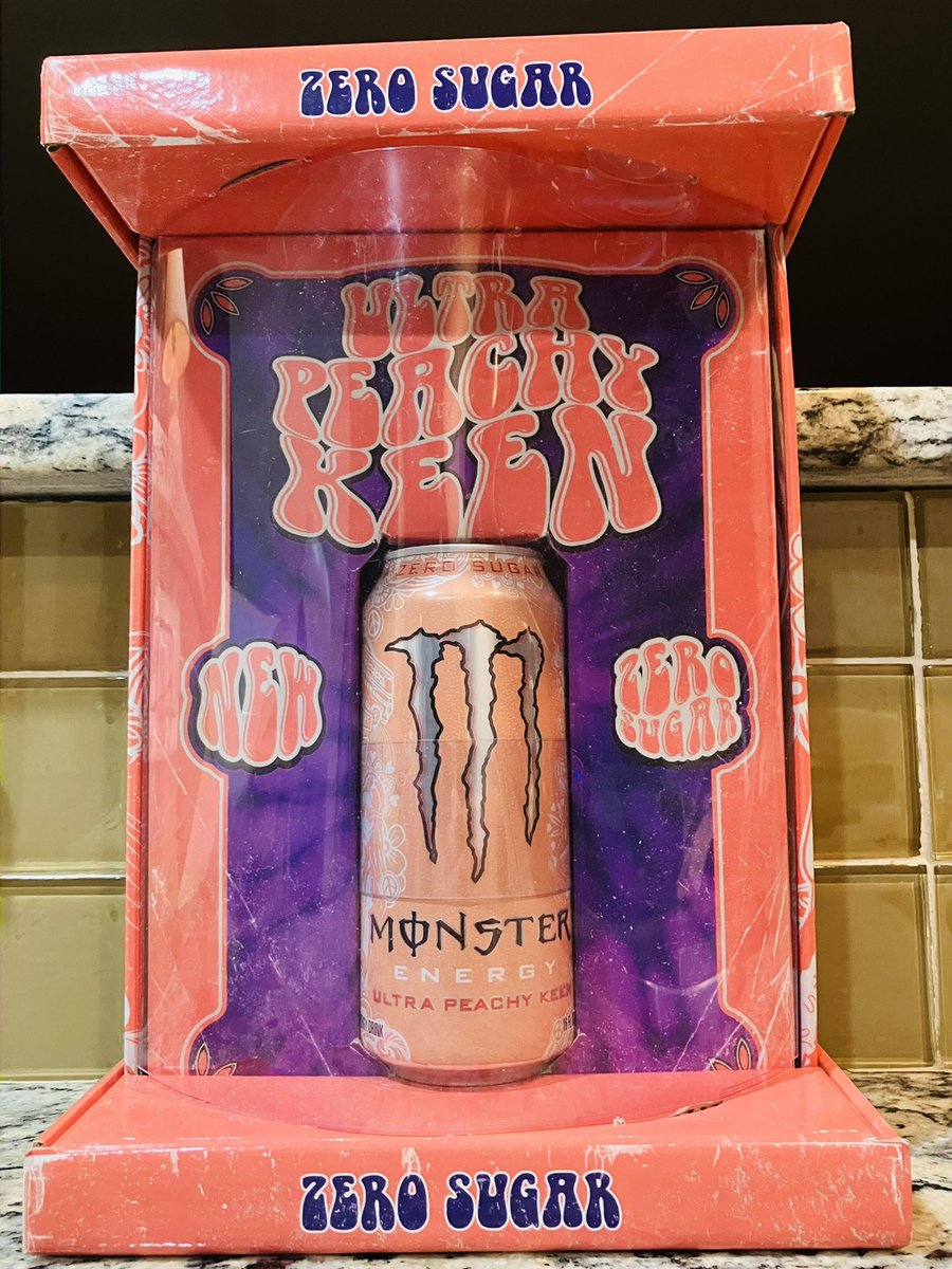EnergyDrinkJosh's tweet photo. #MonsterEnergyDrink #UltraPeachyKeen #PromotionalBox. #ZeroSugar #MonsterEnergy #Monster #Ultra #Peach #PromoBox #SugarFree #EnergyDrink #Energy #Drink #UltraMonster #MonsterUltraPeach #MonsterUltra https://t.co/YclSLAvB8X
