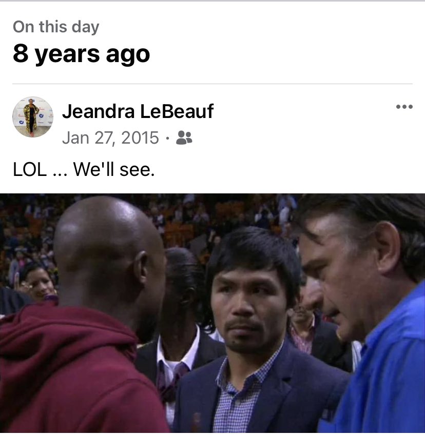 8 years ago today (8 years??? 😳) @FloydMayweather & @MannyPacquiao ran into each other at basketball game and the internet went nuts. Who remembers this day?

#mayweatherpacquiao