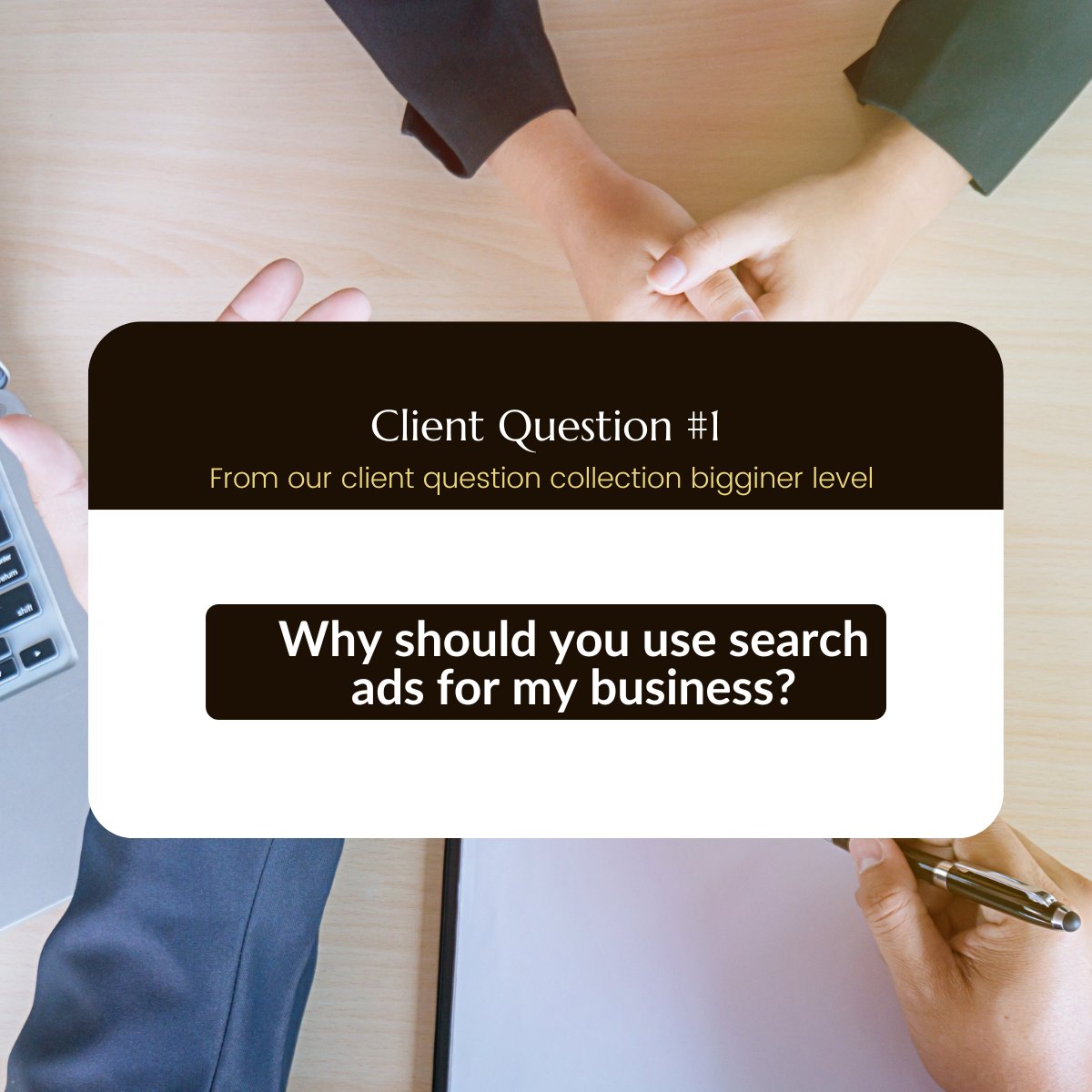 HuddleFifty's tweet photo. Seems like a no brainer to us, but some clients have asked us this question.
We have two answers: the textbook one and the "real" one, let us know in the comments below which one you would like to hear, and we will reply. https://t.co/meQxX7Q6gE