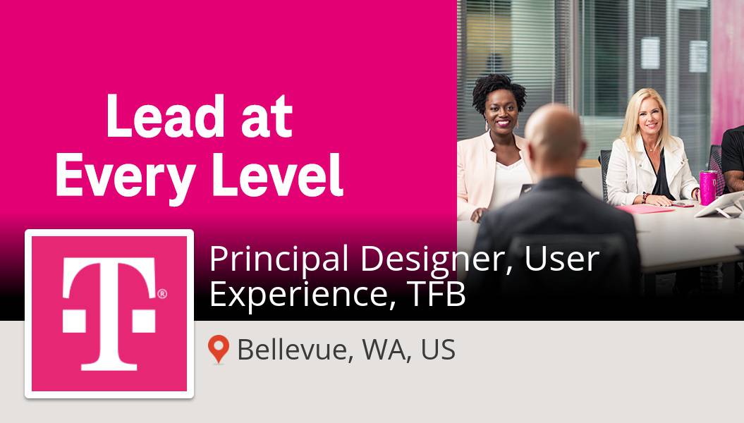 celestesear99's tweet photo. Principal Designer, User Experience, TFB needed in #Bellevue at T-Mobile Careers. Apply now! #job https://t.co/Rt9yhO5low #BeMagenta https://t.co/5qJFSNhByZ