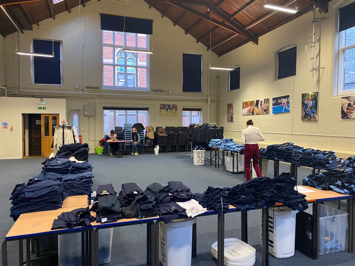 LeysConnection's tweet photo. Some of the TLC volunteers have been very busy this afternoon getting ready uniform items for tomorrow’s sale.
So here goes a BIG thank you to them!
See anything of interest? 
Great, we’ll be at the Old Gym - 8am till 12 noon
#useduniformsale #theleysconnection #theleyscambridge https://t.co/UfvTP4Rzne