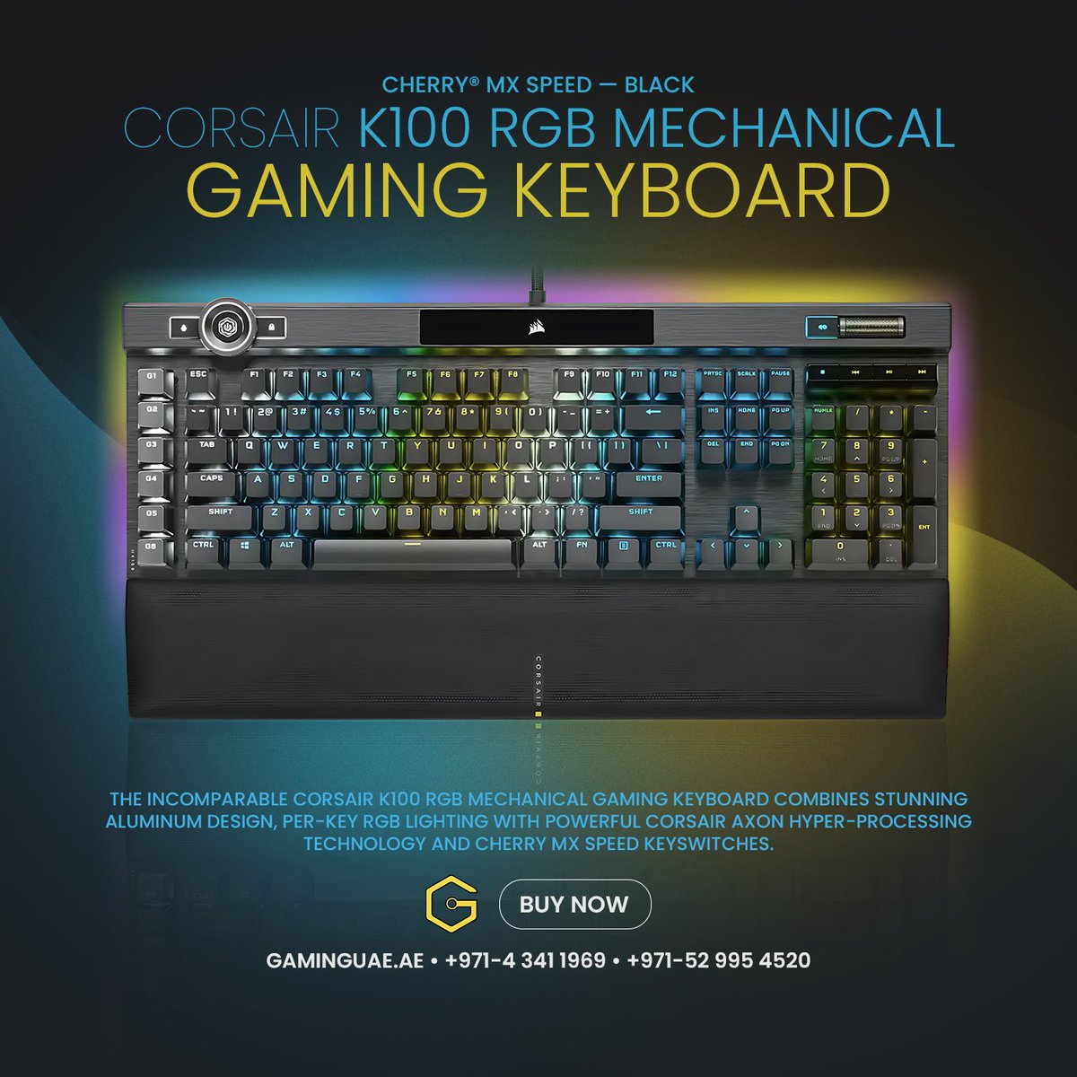 Gaminguae_ae's tweet photo. Corsair K100 RGB Mechanical Gaming Keyboard in UAE – Cherry MX Speed ​​RGB Silver Key Switches
#gaminguae #corsair #k100 #rgb #mechanical #gaming #keyboard #cherry #UAE 

For more details visit
https://t.co/PLl5tbDJ3o https://t.co/UL2hDY6bvj