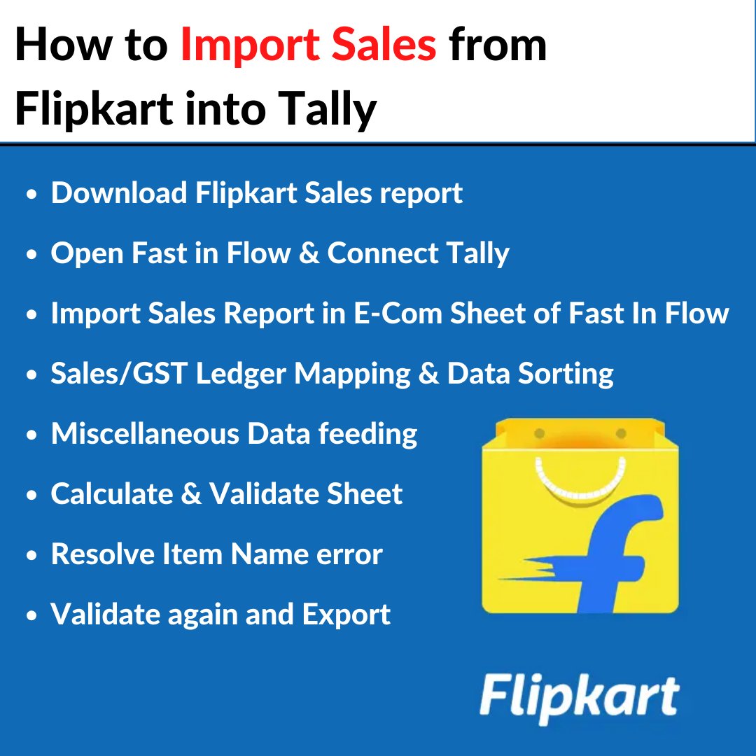 fastinflow1's tweet image. Flipkart sales report one-click import functionality is offered by Fast in Flow. Reports from both B2B and B2C sources can be imported.

Read More: bit.ly/3R9i4Hb

#flipkart #exceltotally #tally #accountingsoftware
