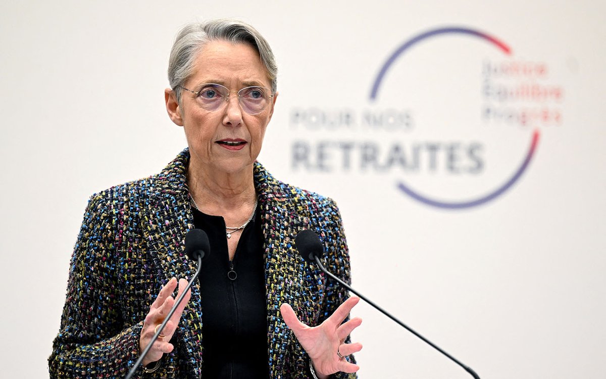 absoluce's tweet photo. La Première ministre a présenté la #réforme des #retraites prévue pour septembre 2023 👴👵 Très discutée, la proposition concerne de nombreux sujets dont l'âge légal de #départ à la retraite, la durée des #cotisations, la fin progressive des #régime https://t.co/joxcrrS6Yd https://t.co/9pRLqgiHXR