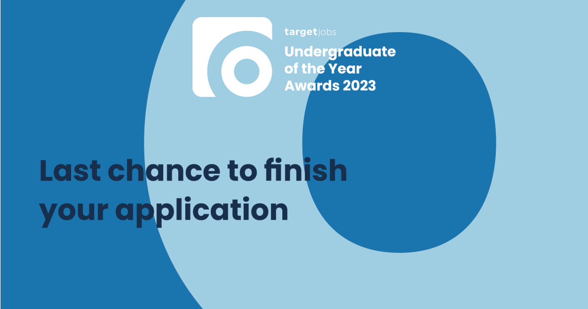 targetjobsUK's tweet photo. This is your LAST CHANCE... to apply for the Undergraduate of the Year Awards 2023π²
You'll never know if you don't try π https://t.co/qj4fEV54J9
#ugradoftheyear #ugoty #ugoy https://t.co/gzJOZbbsNp