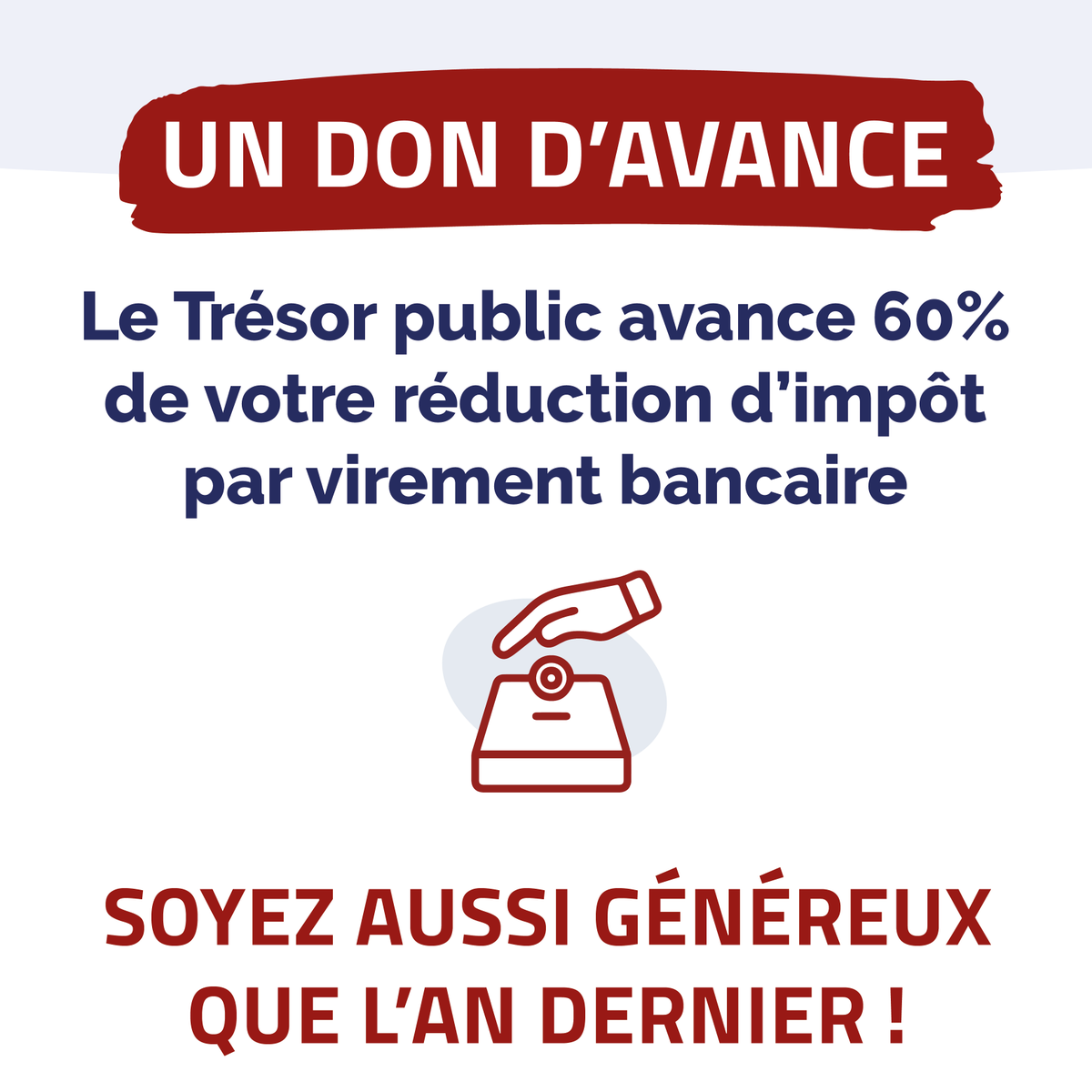 ✨ Une belle opportunité pour soutenir les initiatives de la communauté chrétienne !

🤓 Le 16 janvier, le Trésor Public faisait une avance de 60 % sur votre réduction d'impôts, par virement bancaire. Profitez-en ! 🚀
credofunding.fr/fr

Merci pour votre soutien !