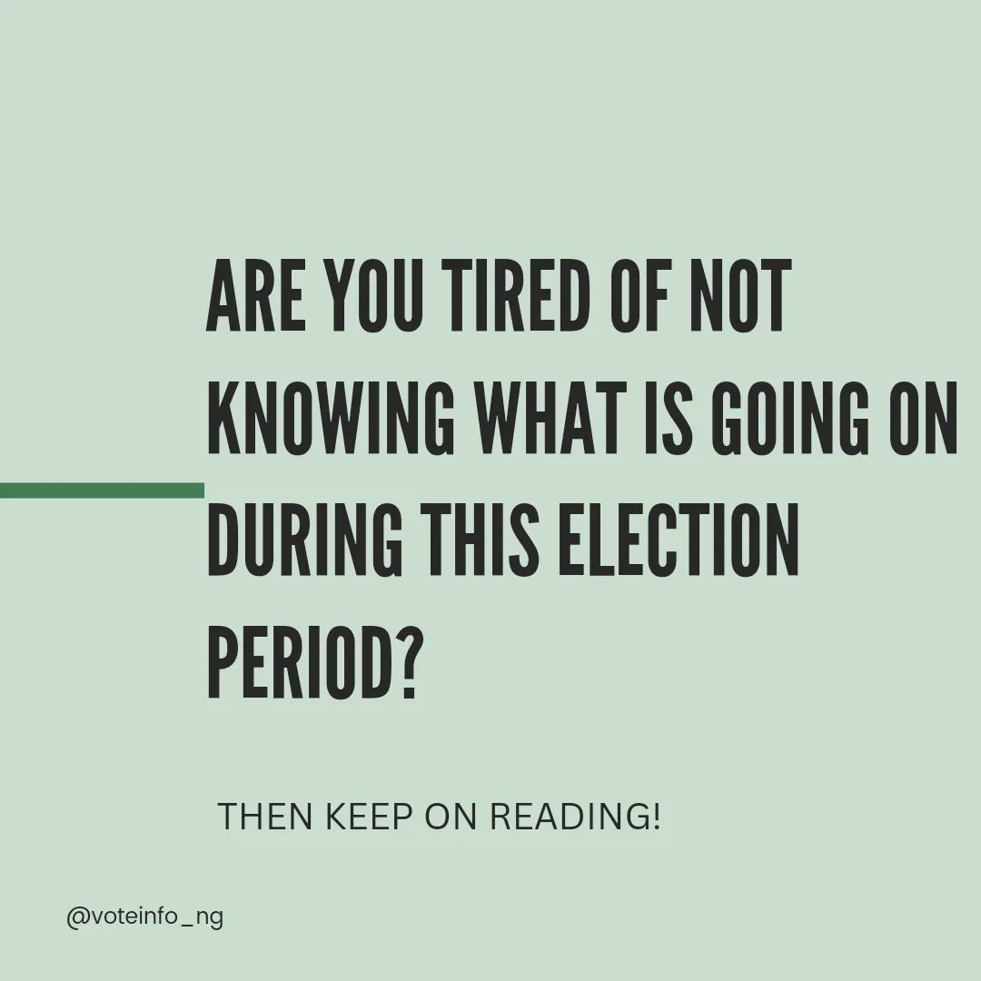 VoteInfo_Ng's tweet photo. Do you know the current happenings of the election? Download the VoteInfo NG App to stay informed.

#PVC #PVCCollection #election #Oyetola https://t.co/1DqRrdNydA