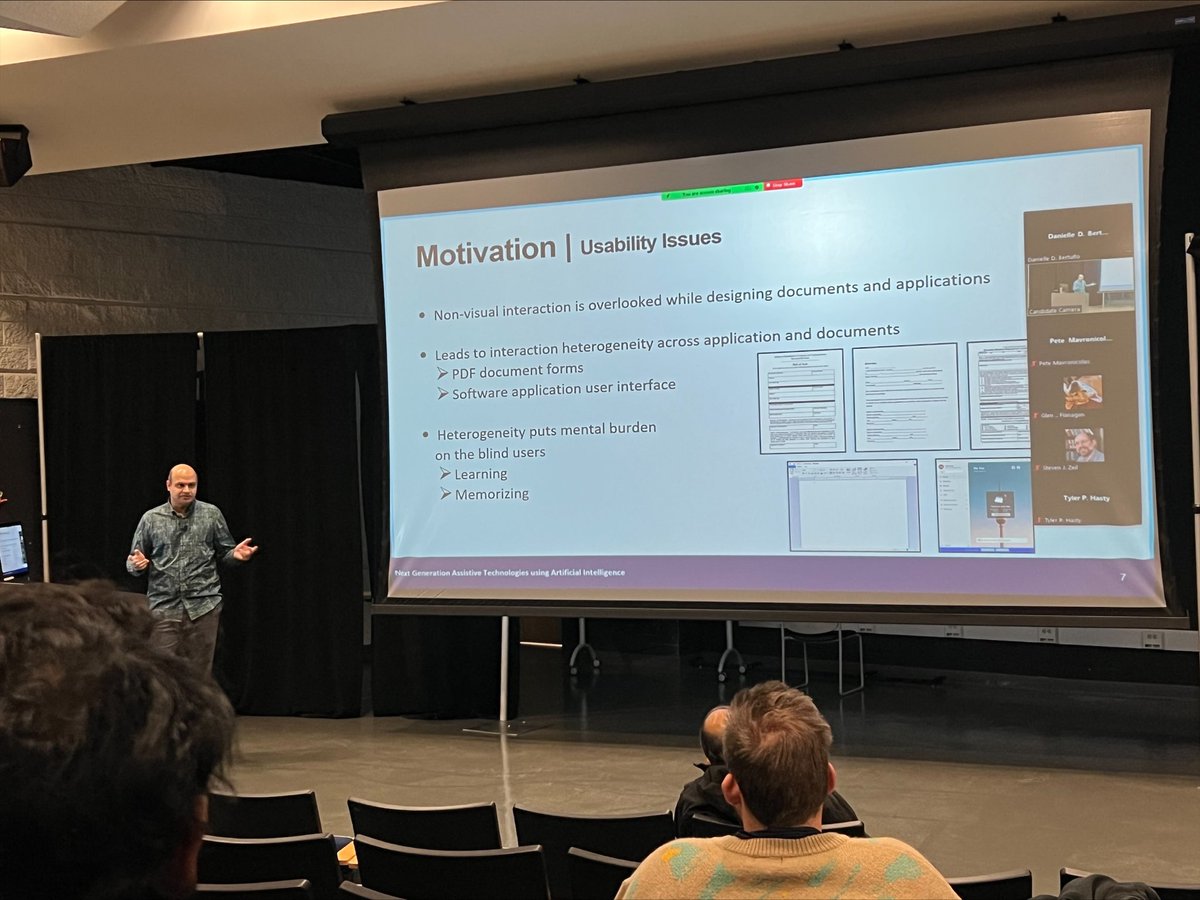 'Accessible computing focuses on the #a11y of a computer system to people, regardless of disability type' in his talk at 'Next-Generation AssistiveTechnologies Using AI,' Dr @vikas_daveb highlights the breaking barriers to computer application.
/cc  @WebSciDL @ODU @ODUSCI @oducs