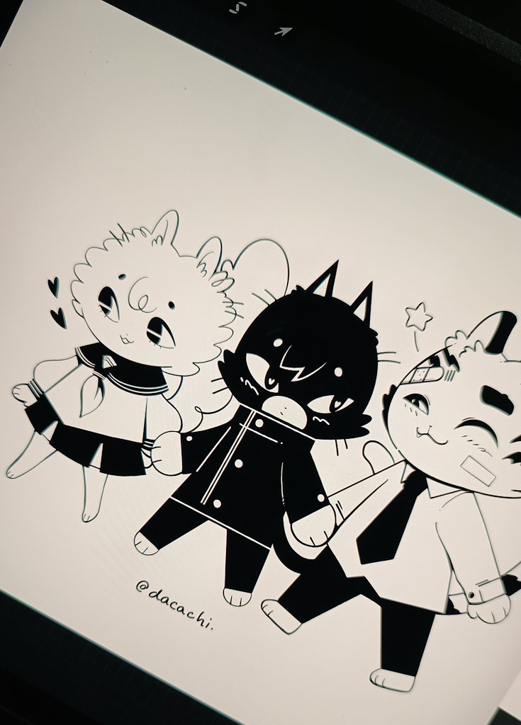 DacachiArt's tweet photo. Me encanta dibujar a esta pandillita 💙🐱💜❤️ #BLreadersclub https://t.co/tjlJhVwED0