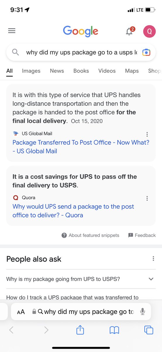 Qwelliswell's tweet photo. Hey @UPS I didn’t know y’all use USPS to deliver our packages.. cause mines stuck at USPS saying it’s the wrong address but has a USPS address instead?? https://t.co/P3o0YwqNFC