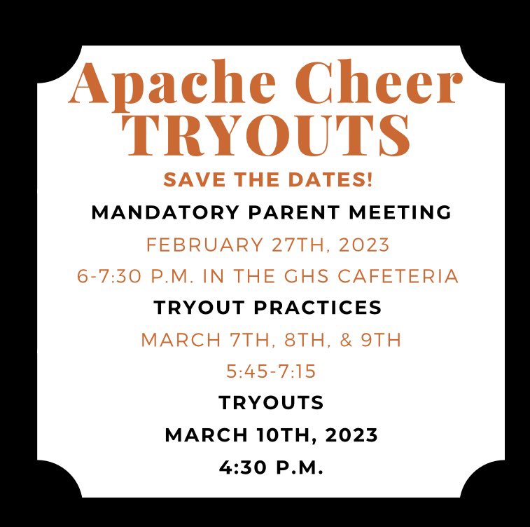 below for tryout information! the parent meeting on February 27th is mandatory for athletes and parents to attend. We hope to see you all there. 🧡
#MTB 
#GrowingGreatness