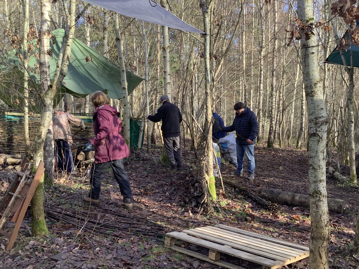 NatureUnltdScot's tweet photo. Brilliant day at our Woodland Well-being group today, we got a lot of jobs done.  The soup was awesome too.  Laughter is a good medicine &amp; we had a lot of that during the session.

#woodlandwellbeing #creatingcommunity #connection #supportingwellbeing #buildingresilience https://t.co/AhX2OMONMm