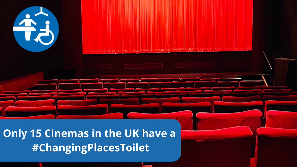 ChangingPlaceUK's tweet photo. Planning a trip to the cinema this weekend?
Only 15 cinemas in the UK have #ChangingPlacesToilets meaning that, for well over 1/4 million people in the UK, a cinema visit just isn't inclusive.
It's time for cinemas to #MakeAChange! https://t.co/6jP7jp8wS3