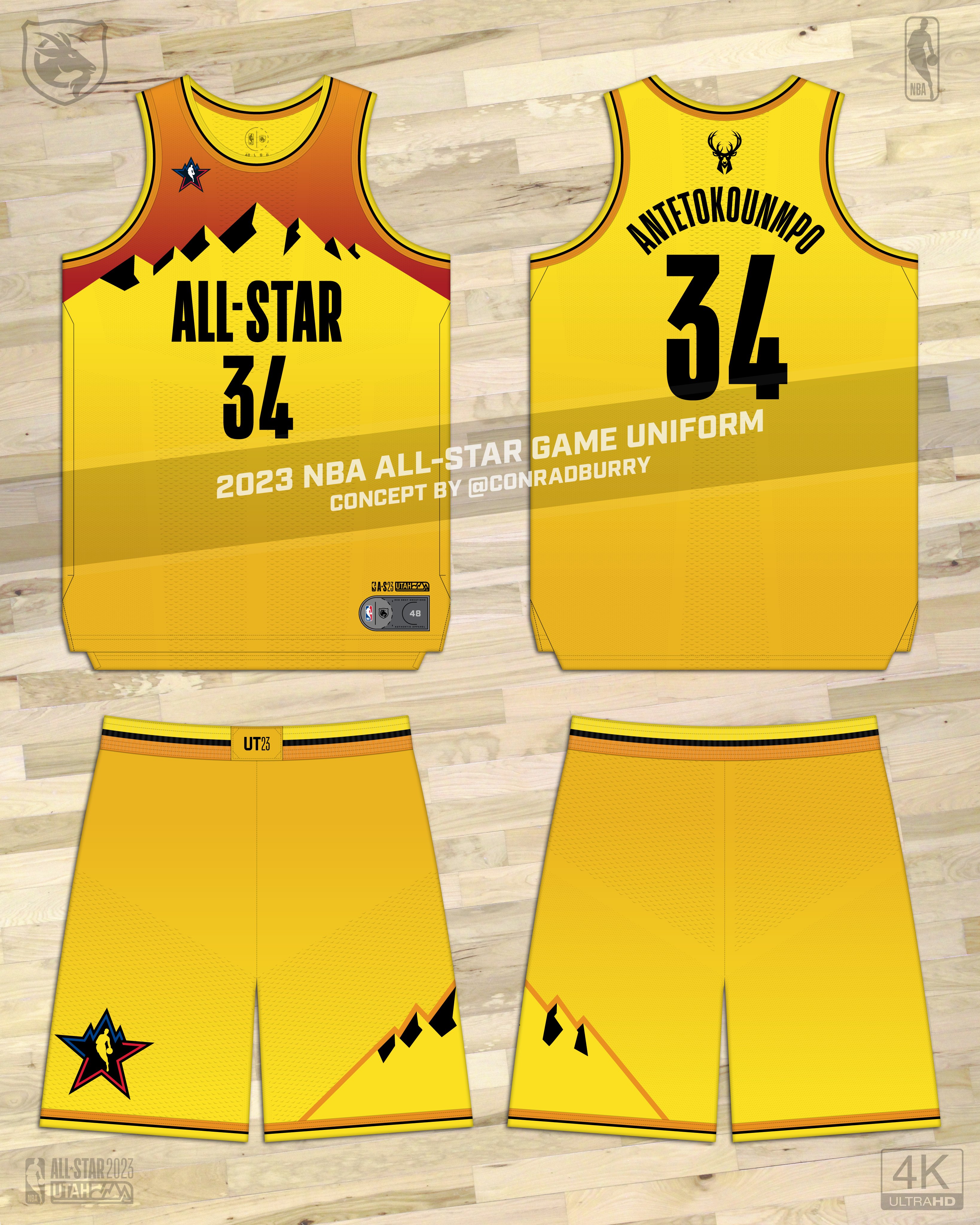 Conrad Burry 🔴🐐🎨 on X: Now that the 2023 NBA All Star jerseys have been  unveiled, here's the my attempt at something a bit more detailed. These  honor the Red Rocks and