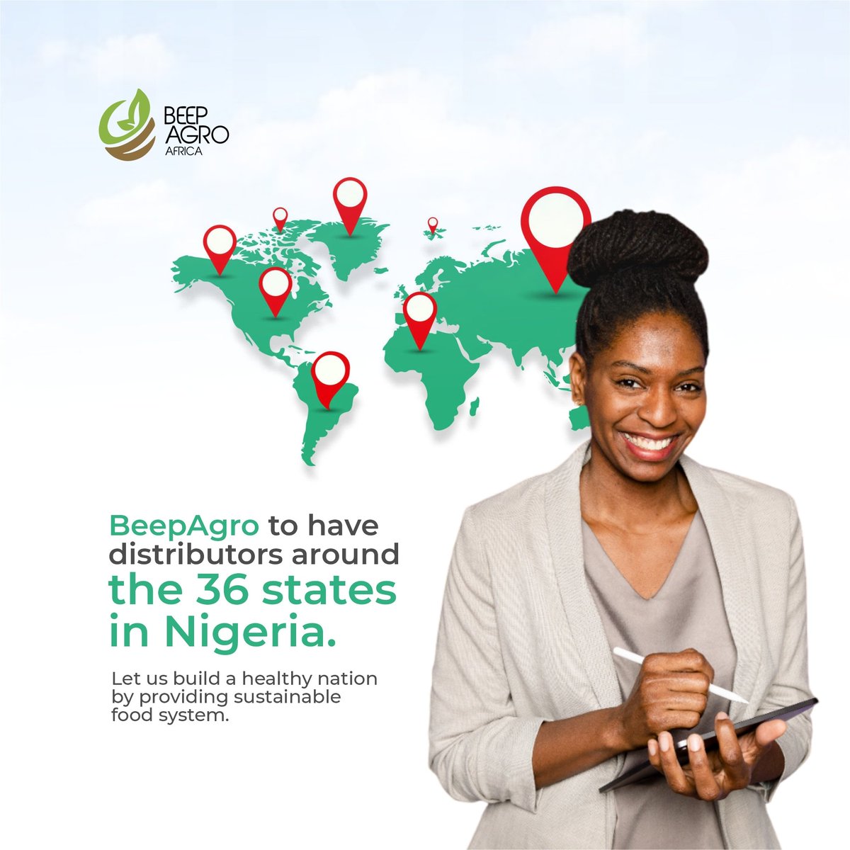 BeepMagnet's tweet photo. Do you know you can be a distributor of the BEEPAGRO products anywhere in Nigeria?

BEEPAGRO is already spreading round the 36 states in the country. Are you a business owner, a distributor or you want to be a key or executive distributor of the BEEPAGRO products.

#BeepAgro https://t.co/HSXlnyBy49