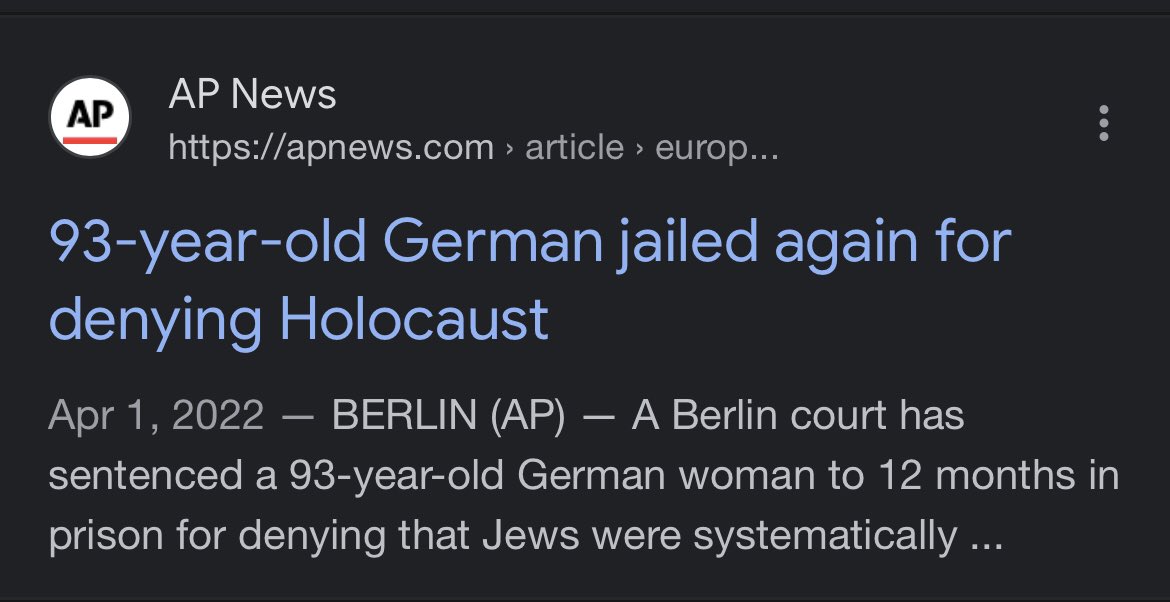 tpwaffen's tweet photo. #NeverAgain will we allow 93 year old women to hold views against our own. This lady insulted my hair dresser's grandmother who was on the Swim Team at Auschwitz. https://t.co/Q33z9yzCBW