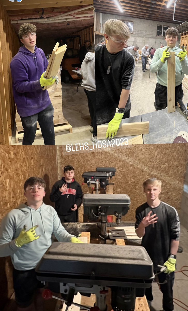 MrsDuffTweets's tweet photo. Thankful to have our HOSA students team up with Sleep In Heavenly Peace. 35 bunk beds are ready for delivery. @EAST_HAWKS @EastHosa @nikkidrew11 @ButlerTech https://t.co/dbIy4S1CQl