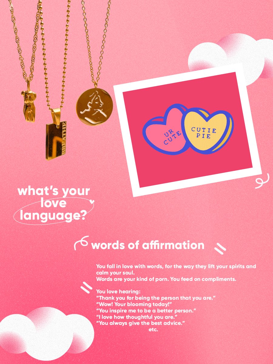 getCeleste_'s tweet photo. Did you know that love language is the way you express &amp; feel love? 💗 — it’s not reserved for romantic rels as well! ✨

When we show the people around us that we acknowledge &amp; understand their love language — it can make any day even more meaningful 😚 https://t.co/cfXunLlI8W