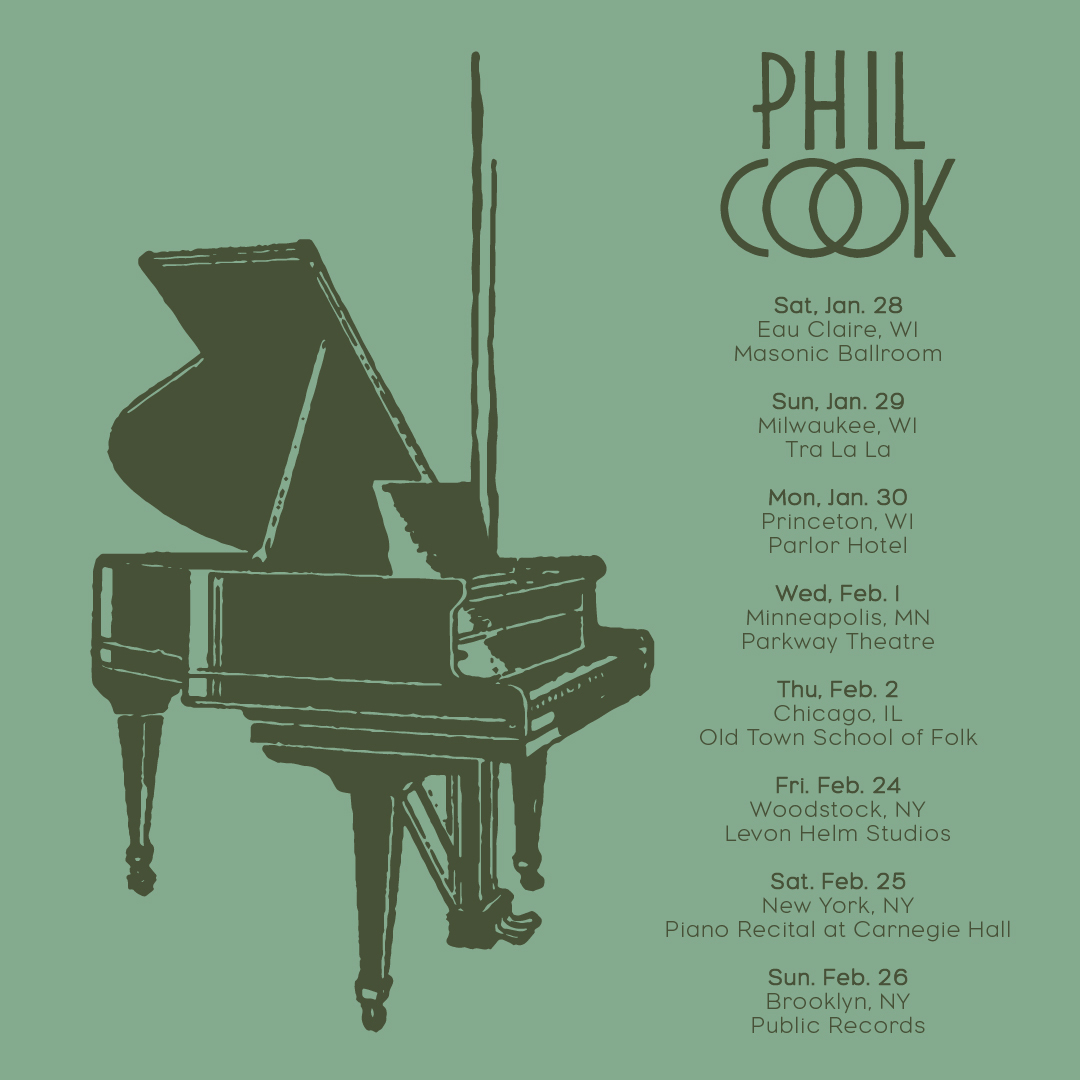 A reminder that my piano tour starts this weekend in Eau Claire. ❤️ So excited to see y’all and share these spaces, tickets are available at philcookmusic.com.