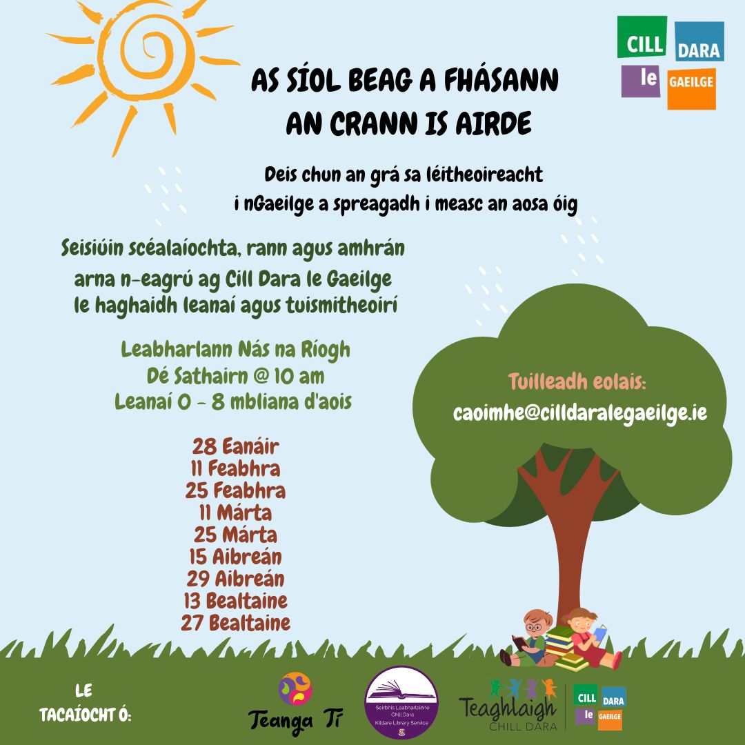 Bígí linn amárach! #Gaeilge #CillDara #teaghlaigh @TeangaTi @GlornanGael @SpraoiBAC @NaasBall @gaelscoil_nas @GaeilgeN