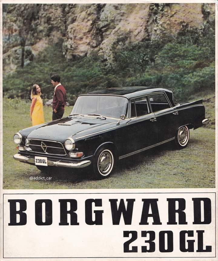 addict_car's tweet image. The unfortunate demise of the Borgward group in 1961 put paid to the chances of its recently-launched P100 (or Big Six), but the model had an unexpected second life in Mexico starting in 1967: the top-of-the-range Borgward 230GL is shown here. #carbrochure #Borgward