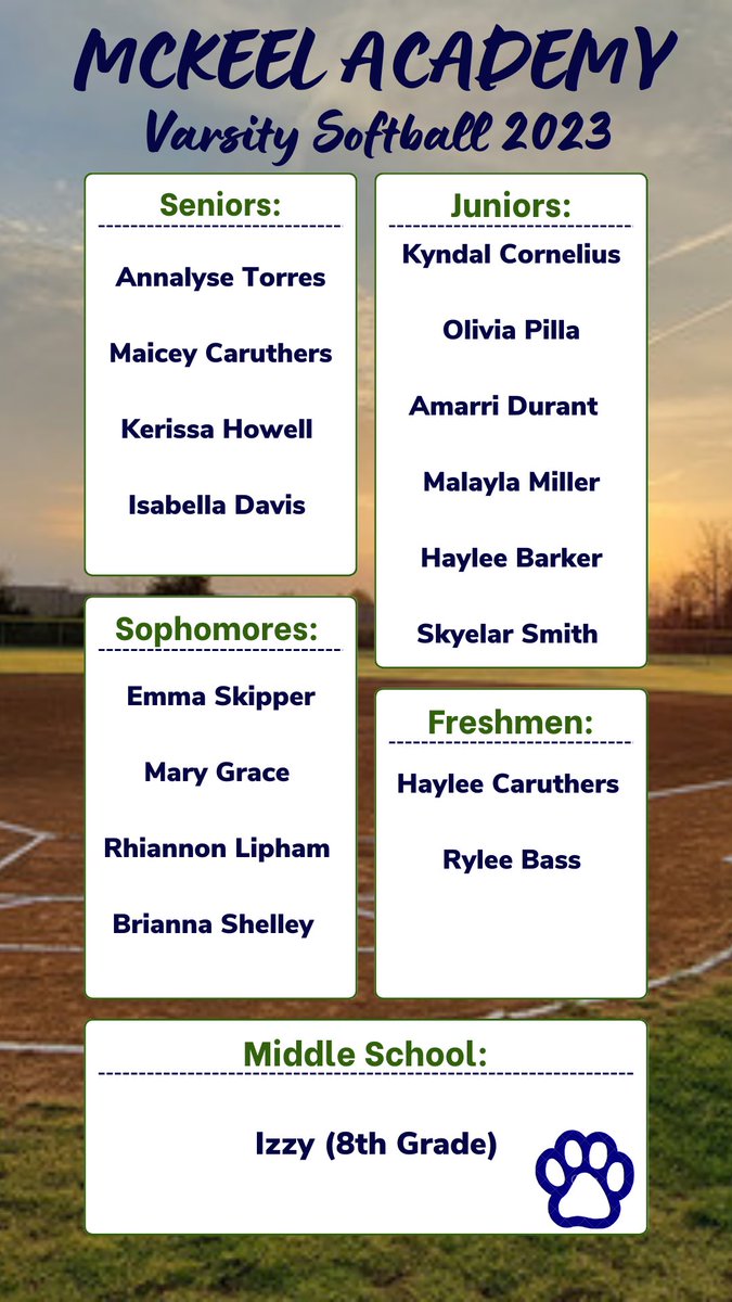 The 2023 McKeel Academy softball team! Looking forward to a great year!
#WeAreMcKeel