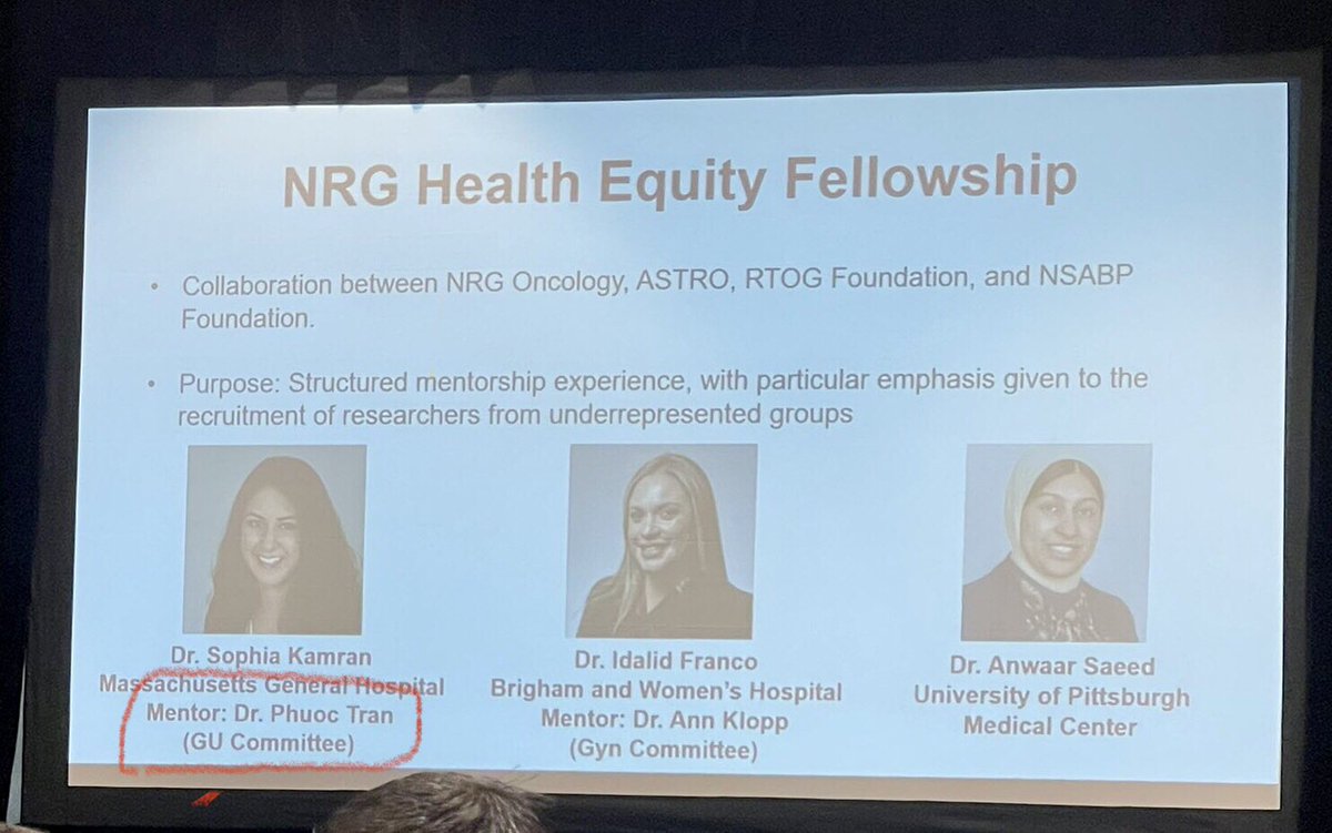 Honored to be here at the #NRG2023 winter meeting as a health equity fellow! Very grateful to @NRGonc @RTOGFoundation for the support 🙏🏽🙏🏽 and huge thanks to my mentor Dr. Phuoc Tran & the GU committee. Excited to work together to elevate health equity within GU rad onc 💪🏽