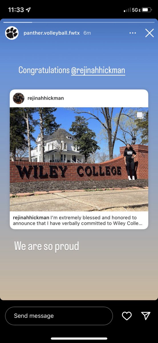 PHS Volleyball (@phsvbfno) on Twitter photo 🏐CONGRATS to <a href="/RejinahHickman/">Rejinah Hickman</a> and her verbal to Wiley College!! #PFL 🐾
Stay tuned for further Signing Day details! 🏐CONGRATS to <a href="/RejinahHickman/">Rejinah Hickman</a> and her verbal to Wiley College!! #PFL 🐾
Stay tuned for further Signing Day details!