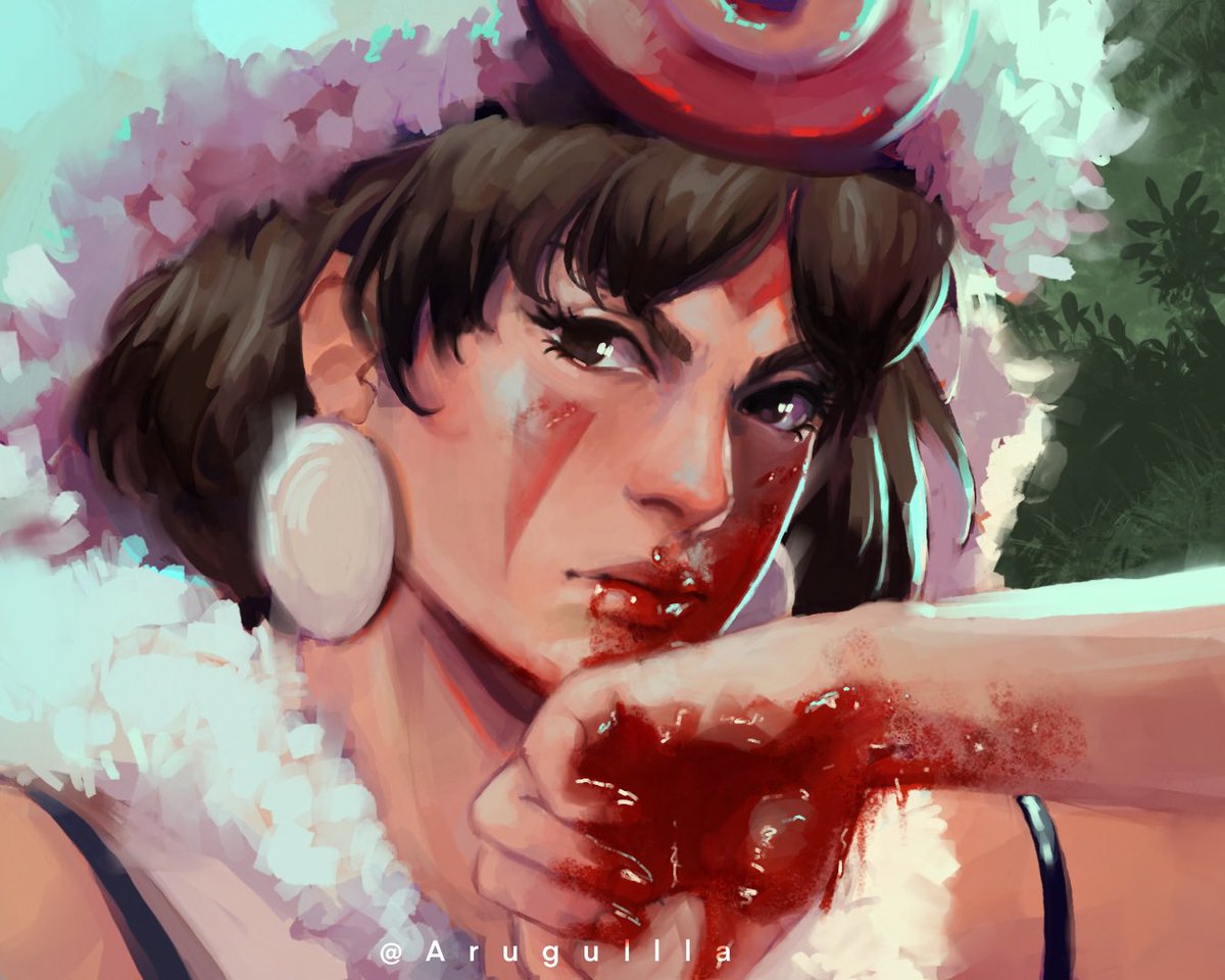 Some Princess Mononoke fanart (*´ー｀*)